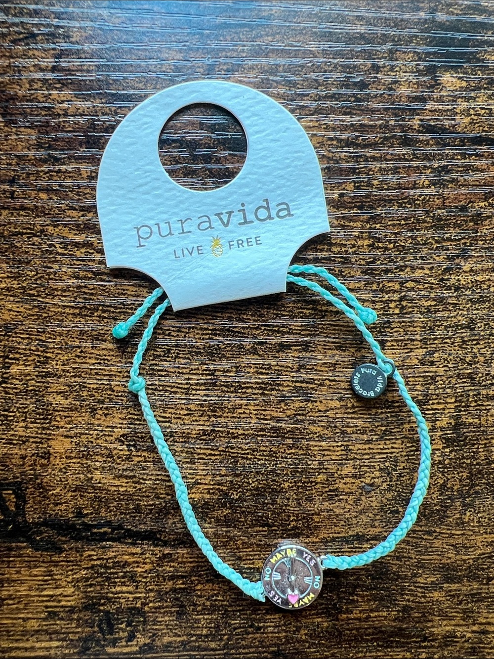 Pura Vida Turquoise Braided Bracelet with Compass Charm